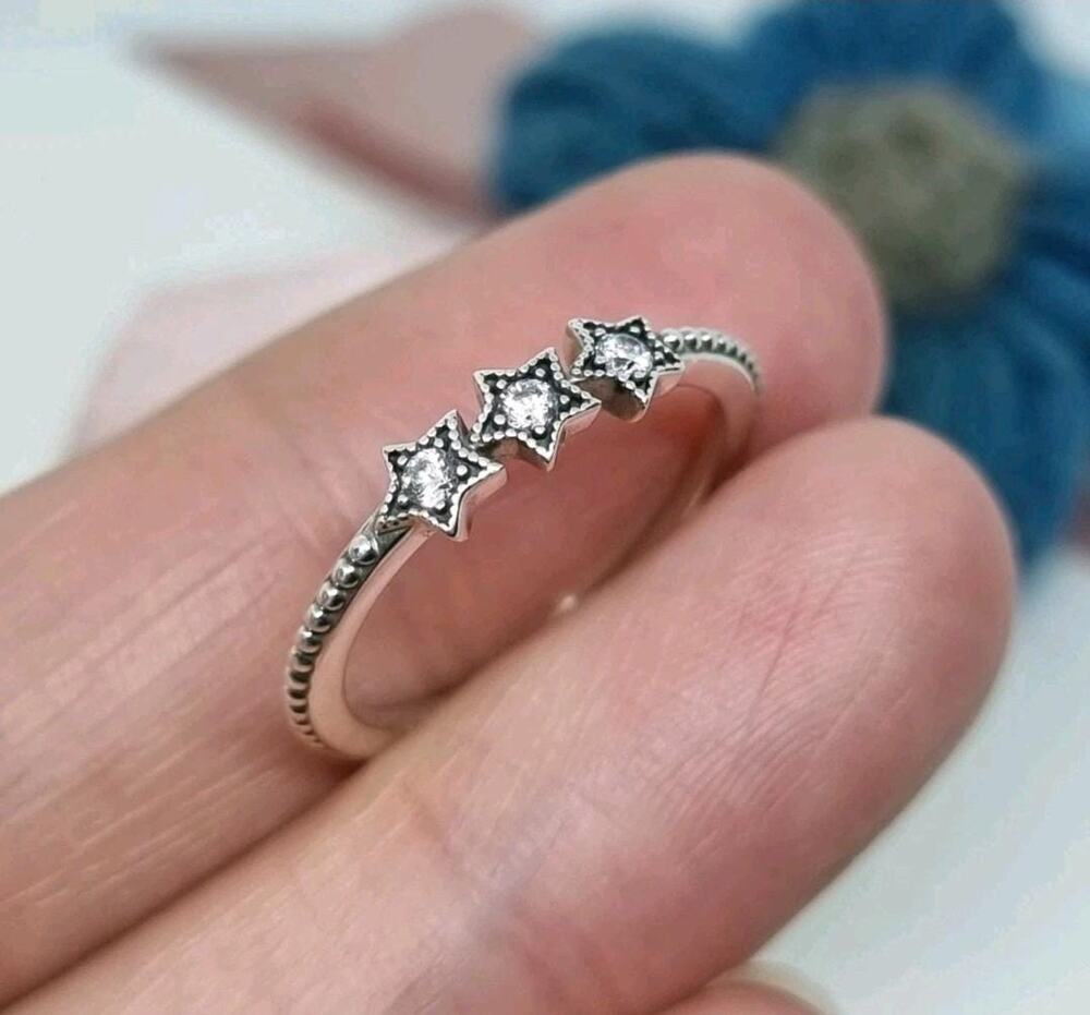 Pandora celestial stars ring size 9 sterling Silver